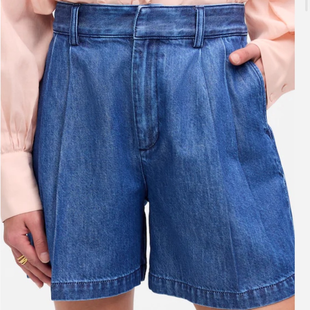 Madewell High Waist Blue Denim Shorts